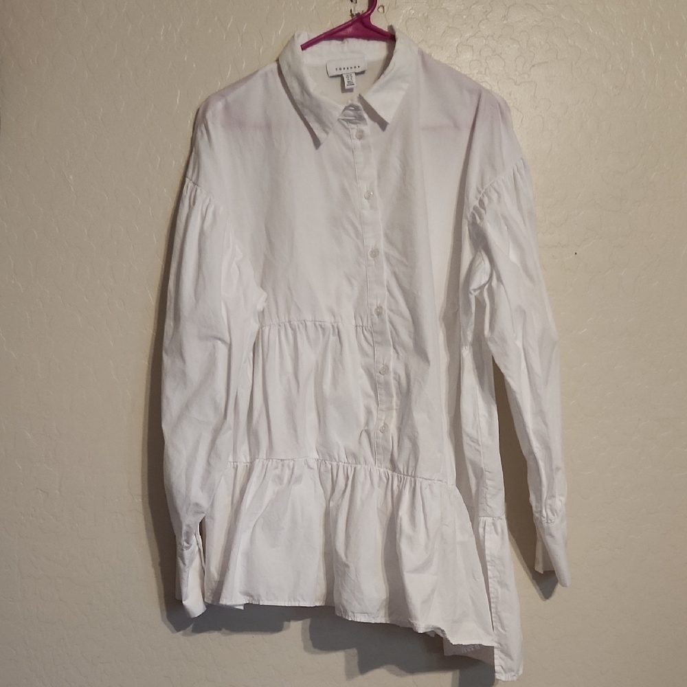 White Button-Up Women's Top